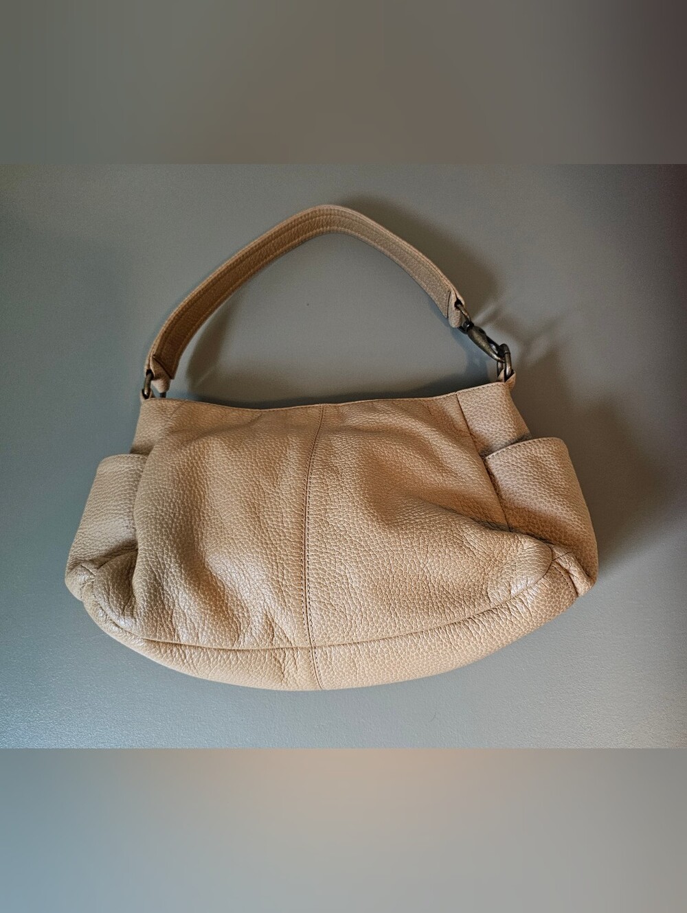 Hobo International Brand Pebbled Shoulder Bag - Camel/Tan Color